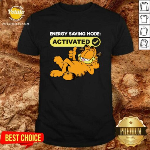 Energy Saving Mode Activated Garfield T-shirt