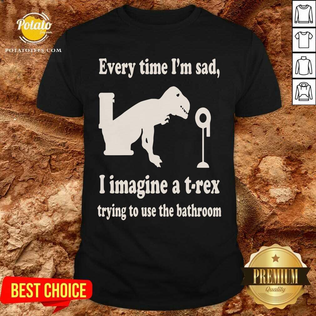 Every Time Im Sad I Imagine A TRex Trying To Use The Bathroom Shirt Every Time Im Sad I Imagine A TRex Trying To Use The Bathroom Shirt