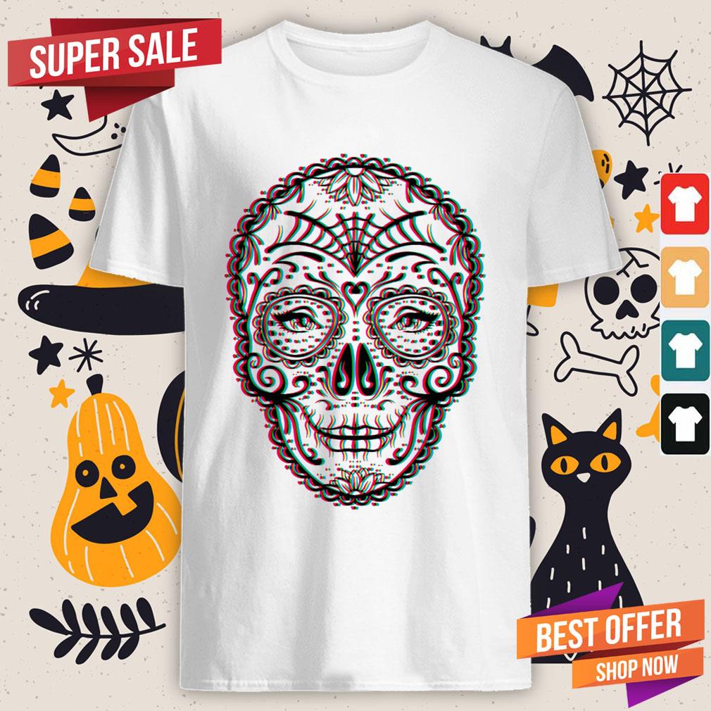 Eyes Sugar Skull Chromatic Aberration Day Of The Dead Shirt Eyes Sugar Skull Chromatic Aberration Day Of The Dead Shirt