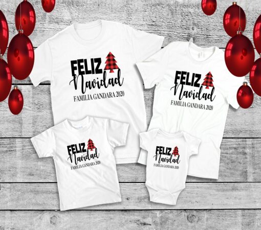Feliz NAvidad, Christmas Family  Shirts