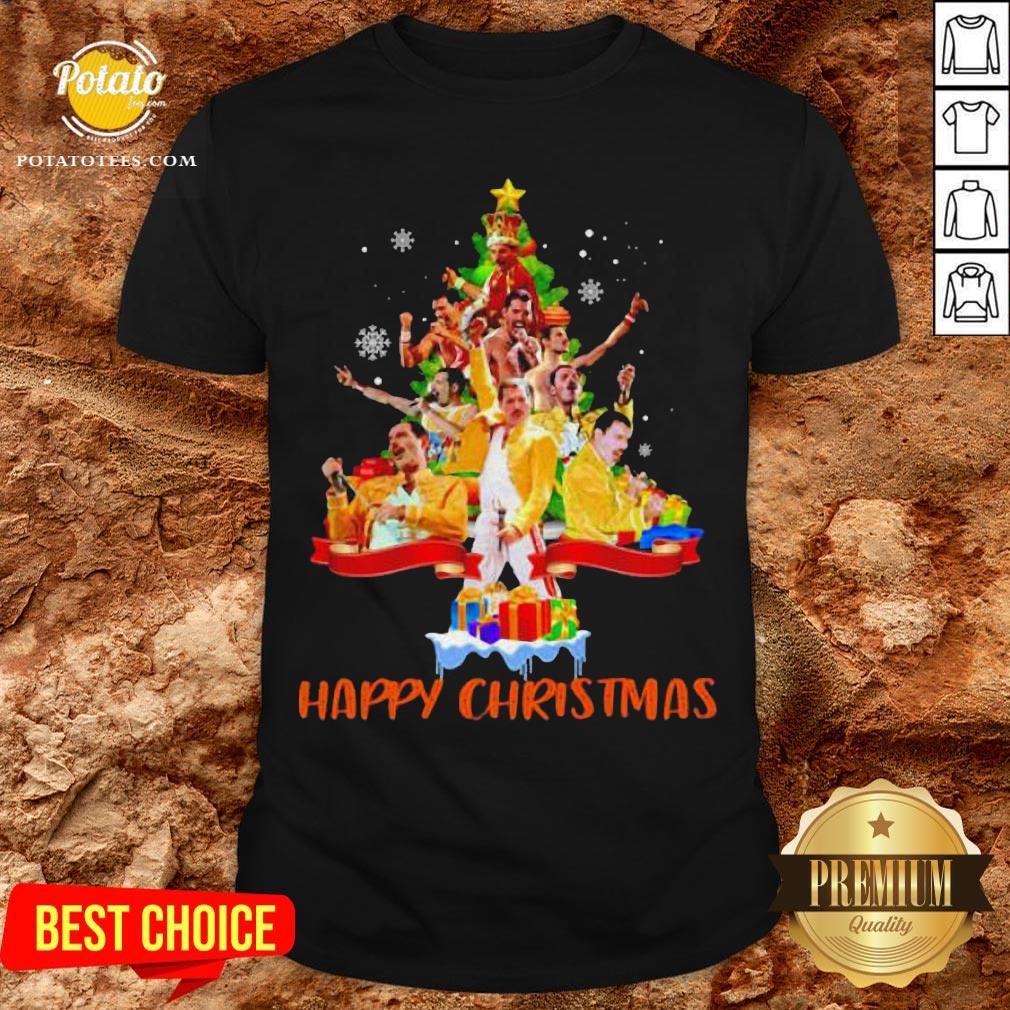 Freddie Mercury Happy Christmas Tree Shirt Freddie Mercury Happy Christmas Tree Shirt