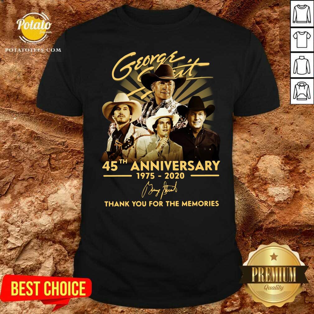 Funny George Strait 45th Anniversary 1975 2020 Thank You For The Memories Signature Shirt Funny George Strait 45th Anniversary 1975 2020 Thank You For The Memories Signature Shirt