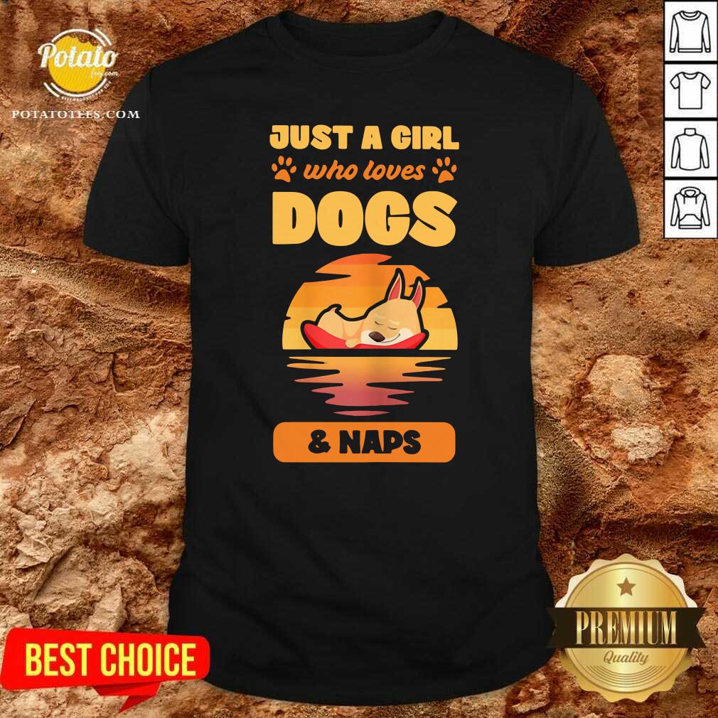 Funny Just A Girl Who Loves Dogs And Naps Shirt Funny Just A Girl Who Loves Dogs And Naps Shirt