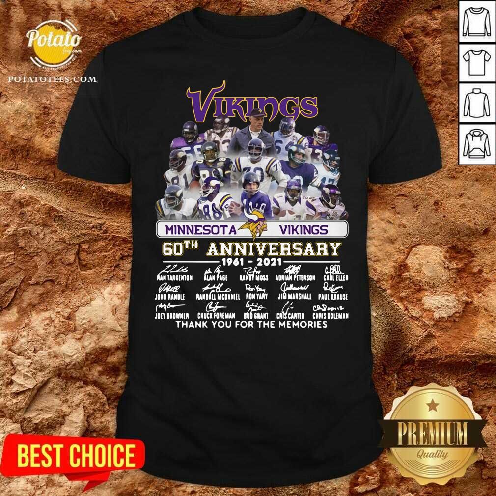 Funny Minnesota Vikings 60th Anniversary Thank You For The Memories Signatures Shirt Funny Minnesota Vikings 60th Anniversary Thank You For The Memories Signatures Shirt