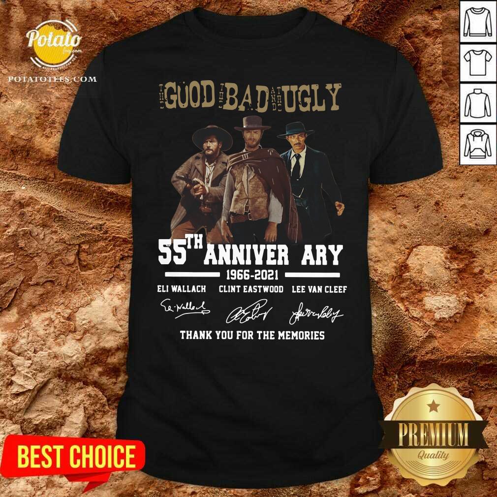 Funny The Good The Bad The Ugly 55th Anniversary 1966 2021 Thank You For The Memories Signatures Shirt Funny The Good The Bad The Ugly 55th Anniversary 1966 2021 Thank You For The Memories Signatures Shirt