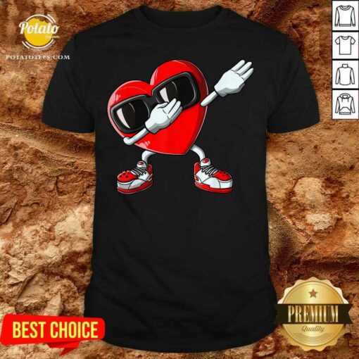 Funny Valentines Day Dabbing Heart Shirt