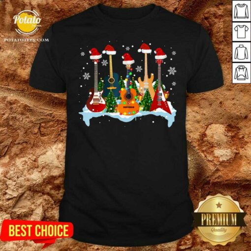 Good Guitar Hat Santa Merry Christmas 2020 Shirt