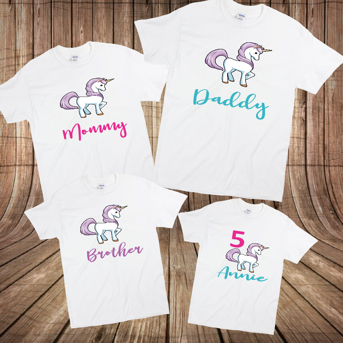 Unicorn Birthday Family TShirts Unicorn Birthday Family TShirts