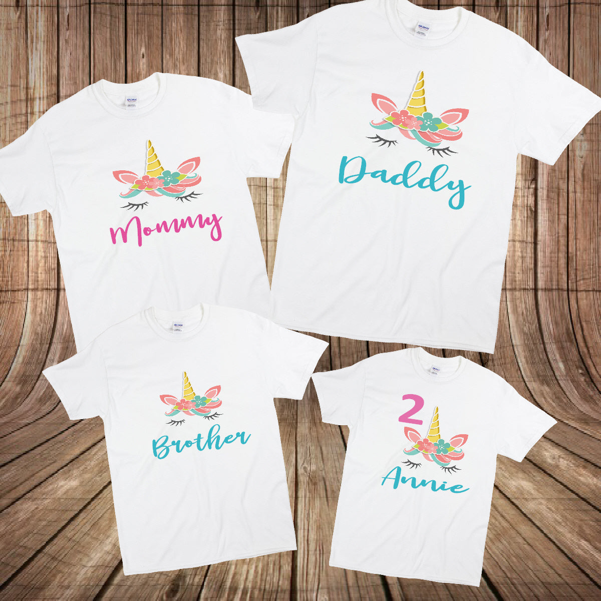 Unicorn Birthday Family Tee Unicorn Birthday Family Tee