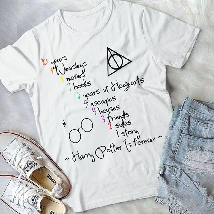 10 Years 9 Weasleys 8 Movies 7 Books 6 Years At Hogwarts Shirt 10 Years 9 Weasleys 8 Movies 7 Books 6 Years At Hogwarts Shirt