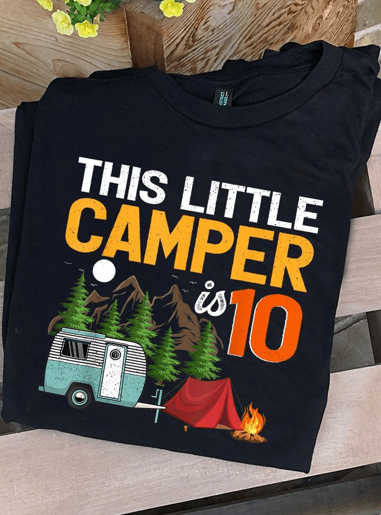 10th Birthday Camping Shirt for Kids – Funny Camper Age 10 Gift Tee 10th Birthday Camping Shirt for Kids – Funny Camper Age 10 Gift Tee