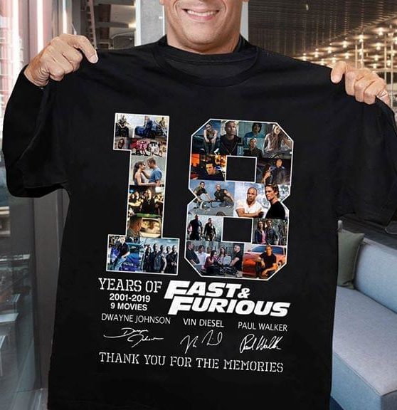 18 Years Of Fast & Furious Dwayne Johnson Shirt 18 Years Of Fast & Furious Dwayne Johnson Shirt