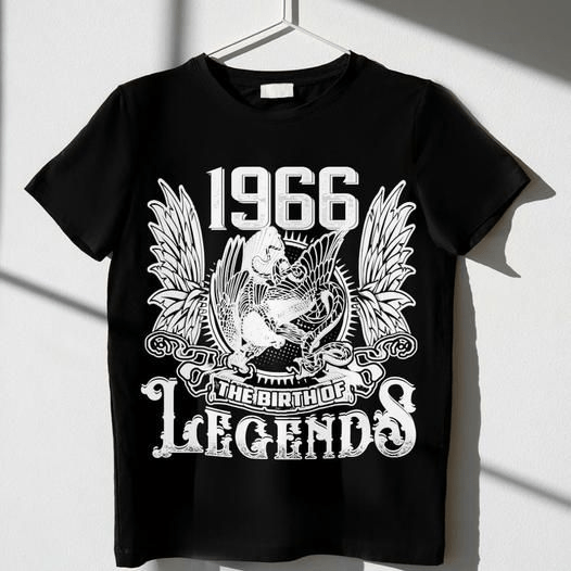 1966 The Birth Of Legends Vintage Memories T-Shirt 1966 The Birth Of Legends Vintage Memories T-Shirt