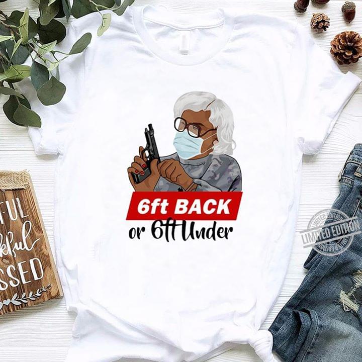 6ft Back Or 6ft Under Grandma FBI Black T-Shirt Sweatshirt Hoodie 6ft Back Or 6ft Under Grandma FBI Black T-Shirt Sweatshirt Hoodie