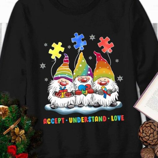 Accept Understand Love Autism Awareness Gnomes Shirt