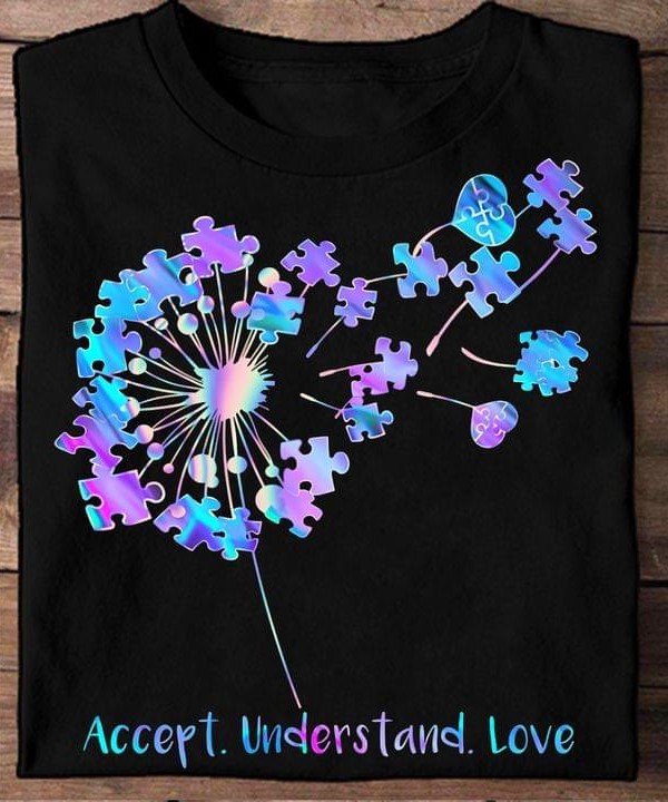 Accept Understand Love Puzzles Flowers Shirt Accept Understand Love Puzzles Flowers Shirt