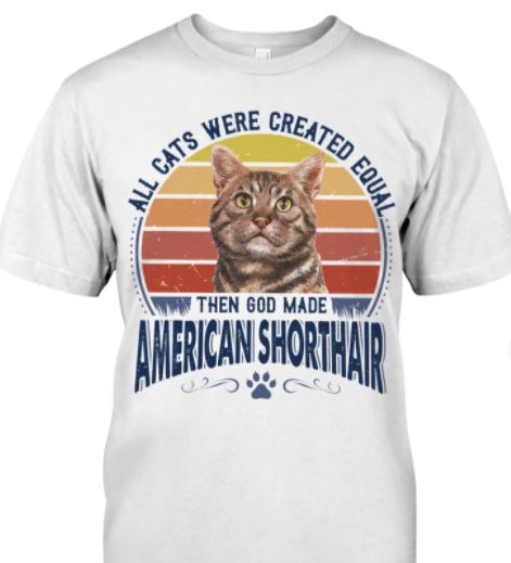 All Cats Were Created Equal Then God Made American Shorthair Cute Cat Vintage Shirt All Cats Were Created Equal Then God Made American Shorthair Cute Cat Vintage Shirt