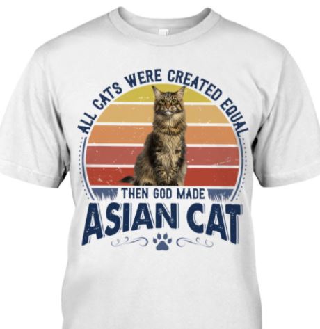 All Cats Were Created Equal Then God Made Asian Cute Cat Vintage Shirt All Cats Were Created Equal Then God Made Asian Cute Cat Vintage Shirt