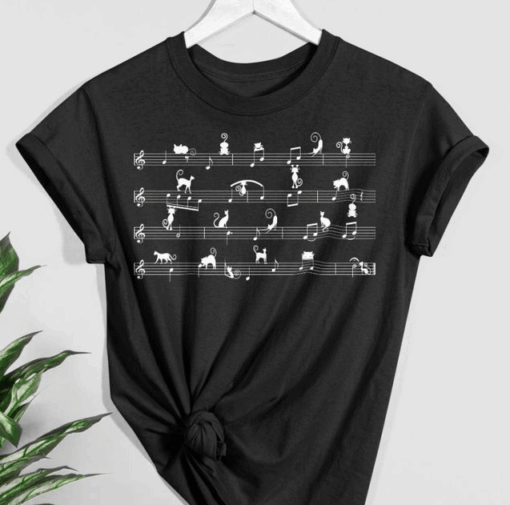 All My Life Are Cats and Music T-Shirt