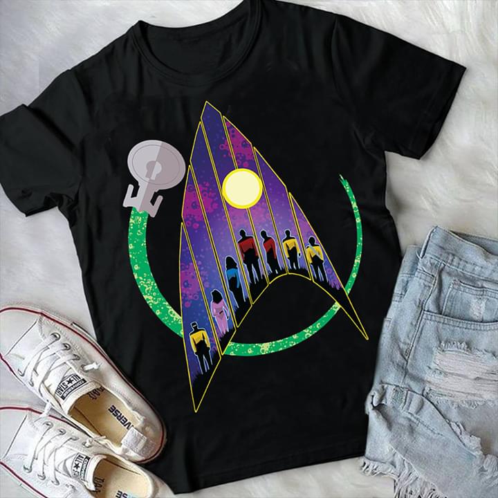 All Star Ship Member And Star Trek Logo Shaped Shirt All Star Ship Member And Star Trek Logo Shaped Shirt
