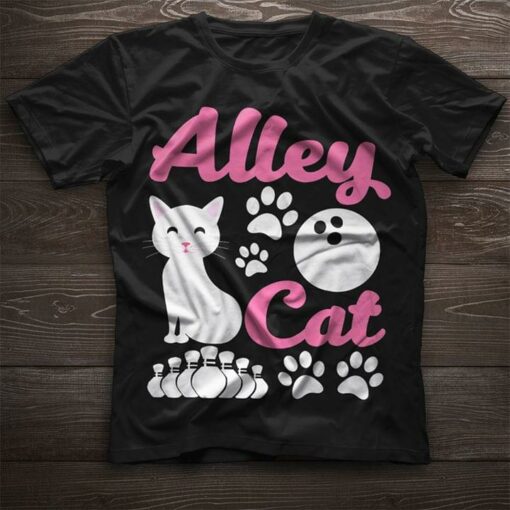 Alley Cat Bowling Cute Pet Animal Kitty Shirt