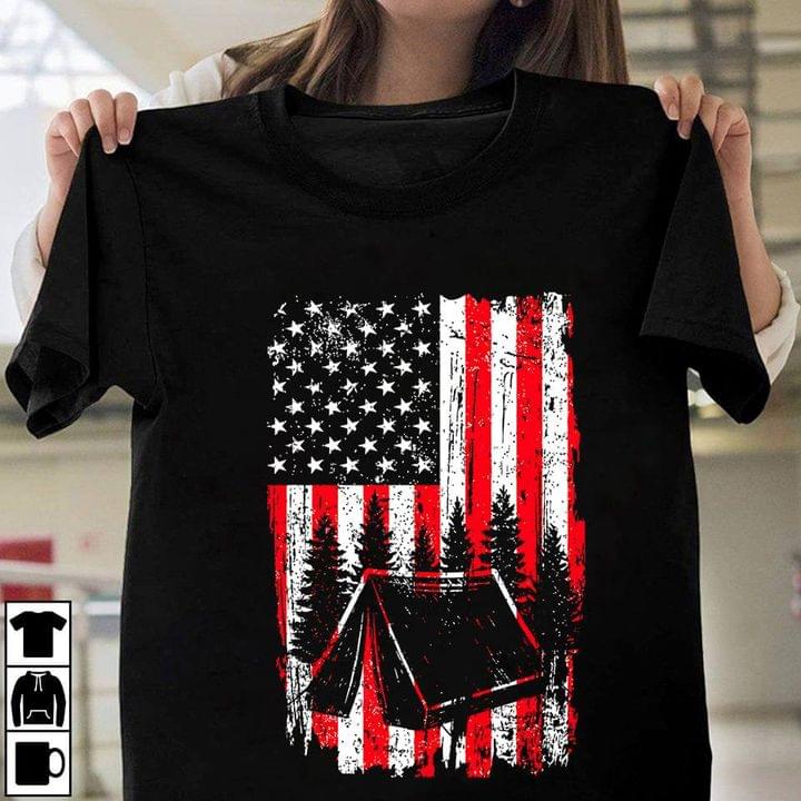 America Flag And Tent Shirt America Flag And Tent Shirt