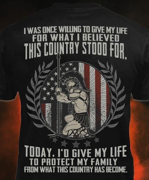 American Ancient Warrior Protect Family Shirt (Back Side) American Ancient Warrior Protect Family Shirt (Back Side)