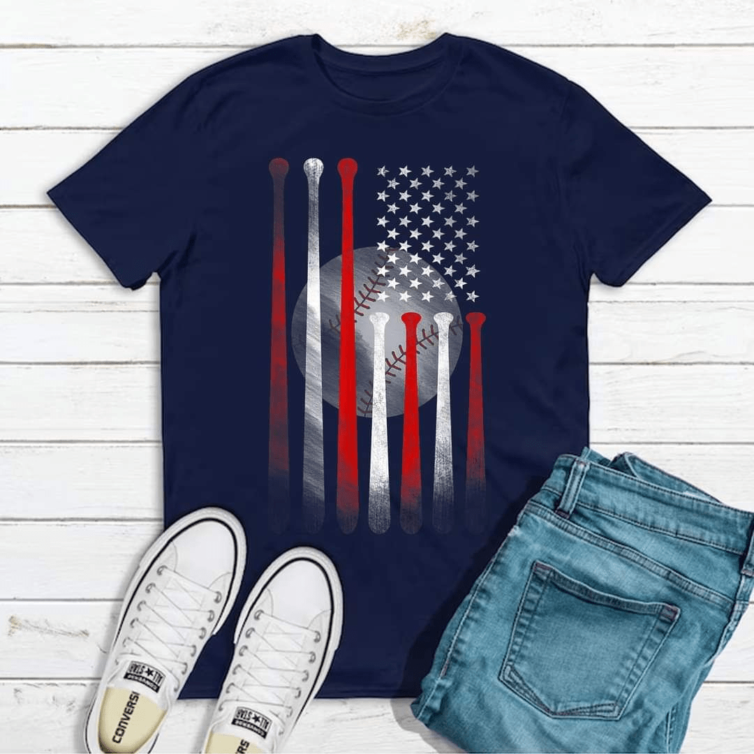 American Baseball Player Art T-Shirt American Baseball Player Art T-Shirt