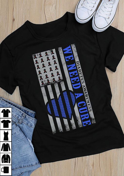 American Cancer Blue Heart We Need Cure Shirt American Cancer Blue Heart We Need Cure Shirt