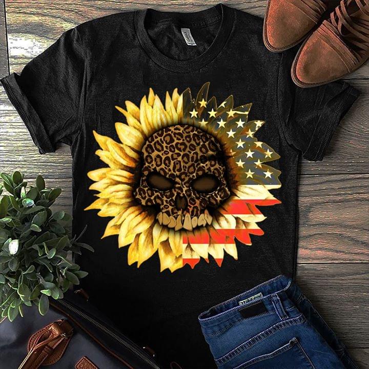 American Sunflower Skull T-Shirt Sweatshirt Hoodie American Sunflower Skull T-Shirt Sweatshirt Hoodie