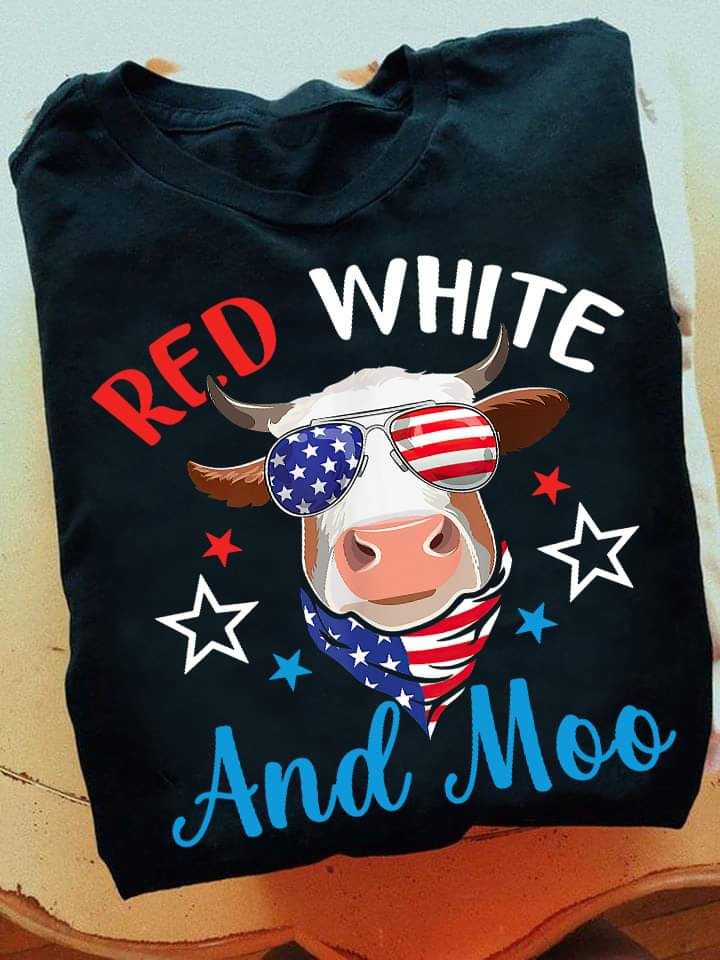American Vote, Red White And Moo Shirt American Vote, Red White And Moo Shirt