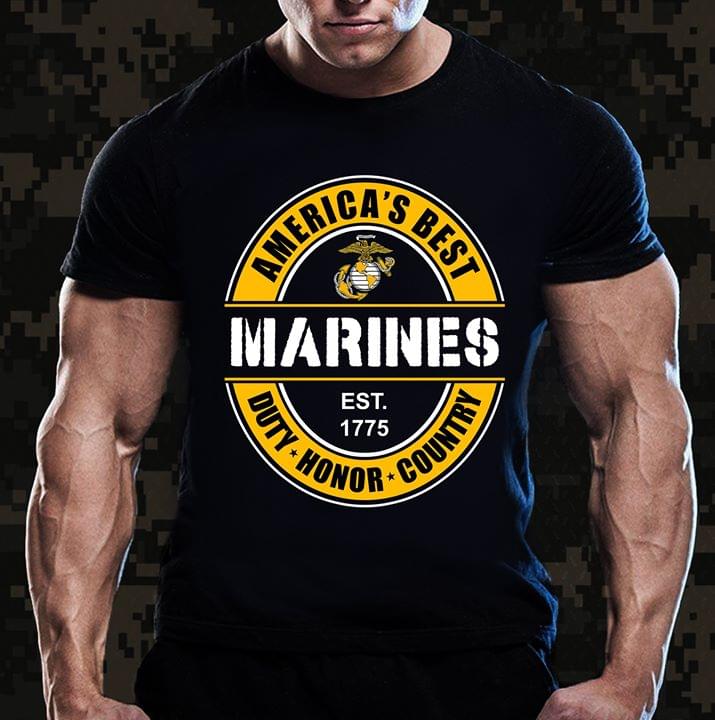 America's Best Marines Est 1775 Duty Honor Country Shirt America's Best Marines Est 1775 Duty Honor Country Shirt
