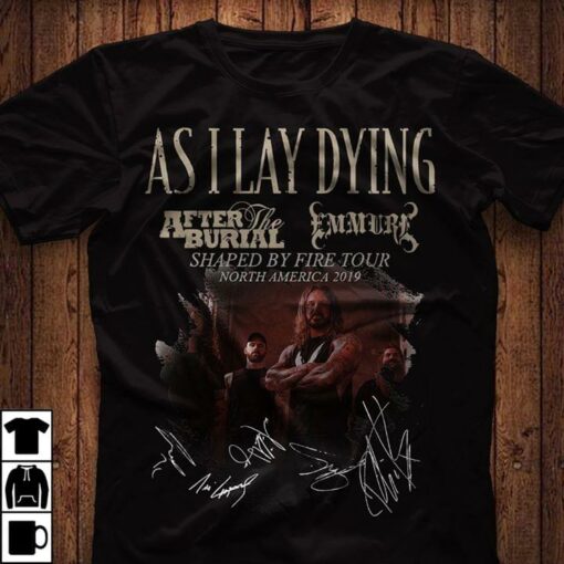 As I Lay Dying After Burial Shaped By Fire Tour Shirt