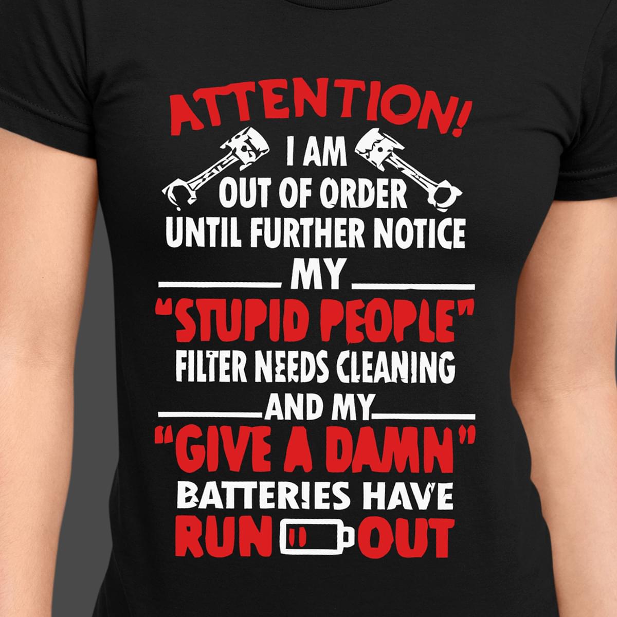 Attention Stupid People Give A Damn Run Out T-Shirt Attention Stupid People Give A Damn Run Out T-Shirt