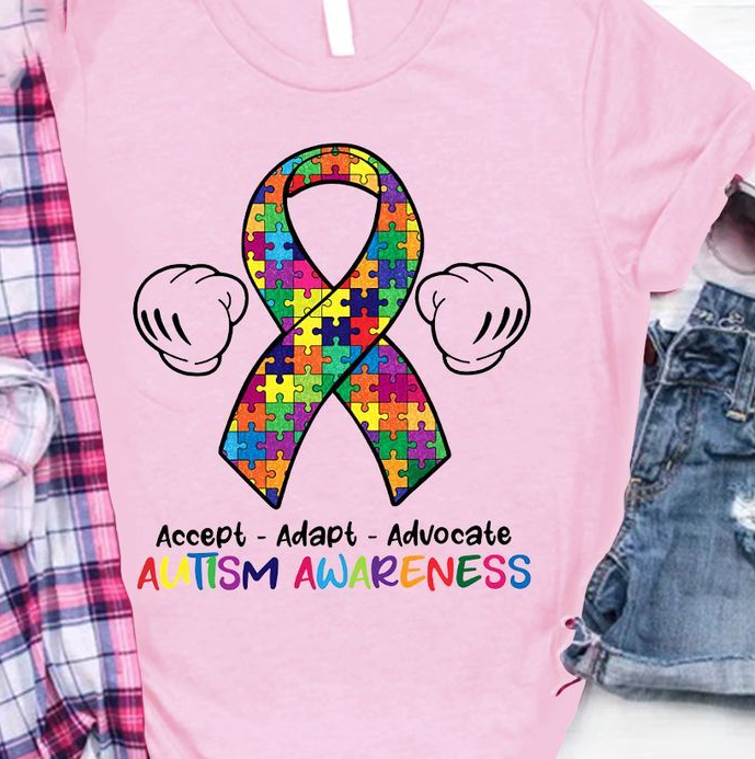 Autism Awareness Support, Accept Adapt Advocate T-Shirt Autism Awareness Support, Accept Adapt Advocate T-Shirt