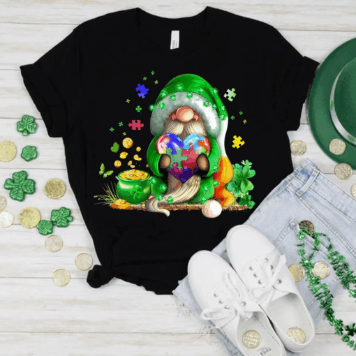 Autism Garden Lucky Leaf Elf T-Shirt