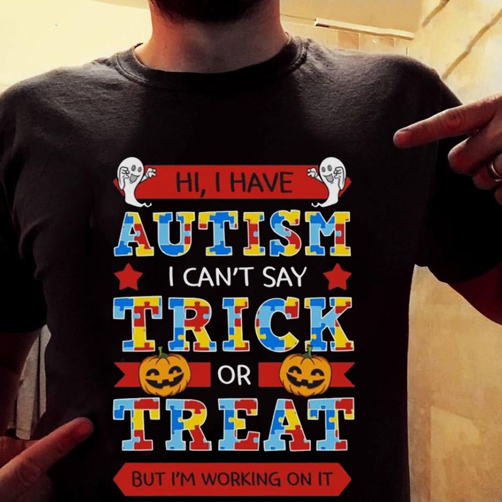 Autism Trick Or Treat Happy Halloween Shirt Autism Trick Or Treat Happy Halloween Shirt