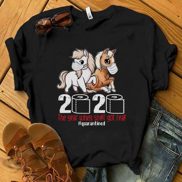 Baby Horse 2020 Toilet Paper The Year When Shit Got Real Quarantine T-Shirt Baby Horse 2020 Toilet Paper The Year When Shit Got Real Quarantine T-Shirt