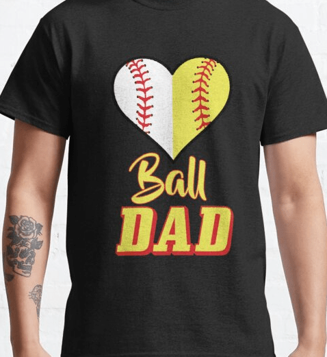 Baseball And Softball Dad Family Love Father's Day Shirt Baseball And Softball Dad Family Love Father's Day Shirt