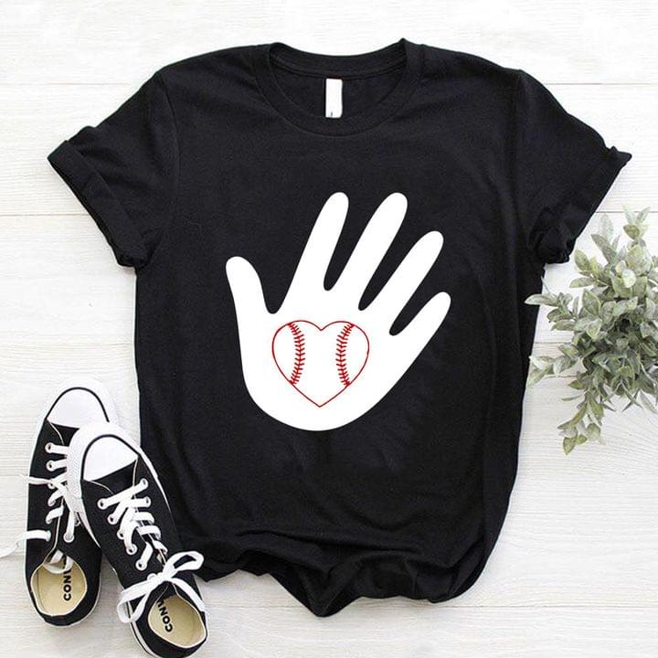 Baseball Heart Hand Sports Shirt Baseball Heart Hand Sports Shirt
