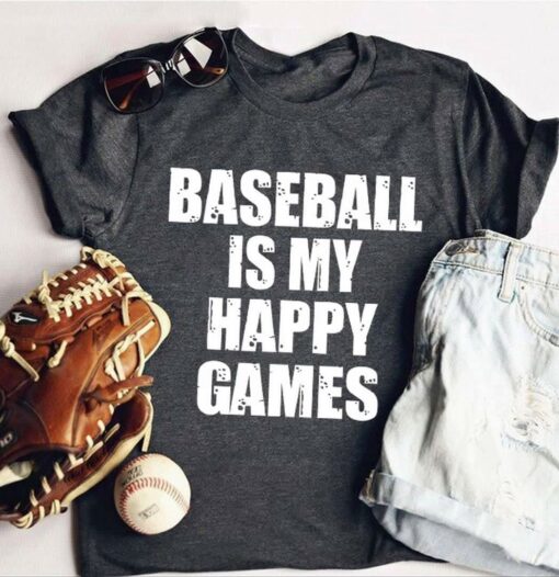 Baseball Is My Happy Games Shirt