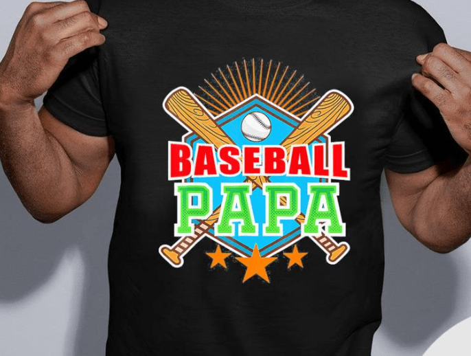 Baseball Papa Father's Day Best Family Gift Shirt Baseball Papa Father's Day Best Family Gift Shirt