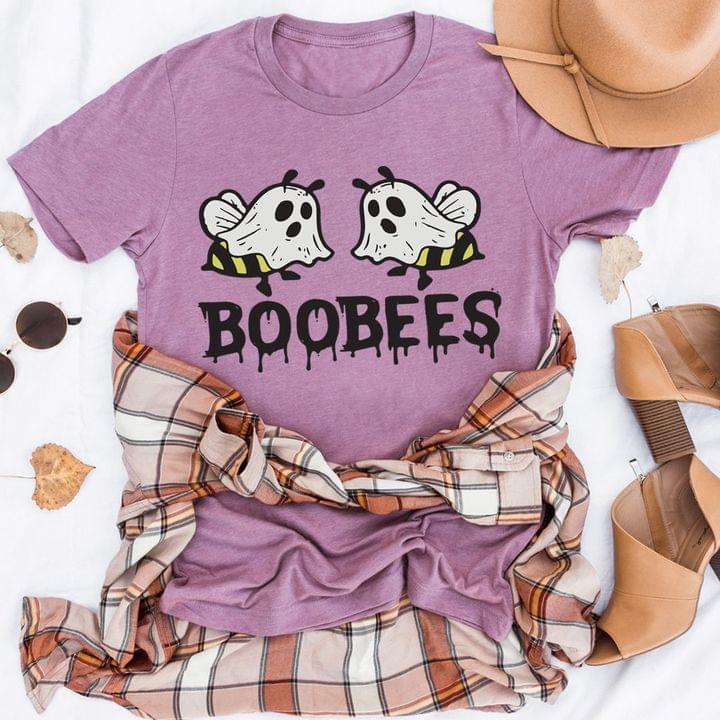 Basic Boobees Cute Cartoon Bees Wearing Ghost Masks Halloween Shirt Basic Boobees Cute Cartoon Bees Wearing Ghost Masks Halloween Shirt
