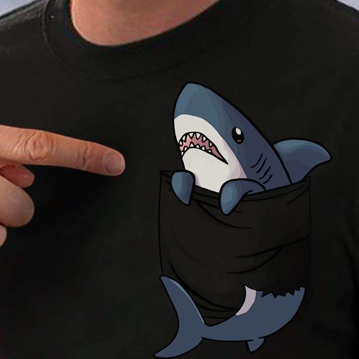 Basic Cute Cartoon Shark Fish Shirt Basic Cute Cartoon Shark Fish Shirt