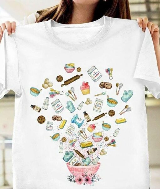 Basic Cute Cooking Icons Cooks Shirt