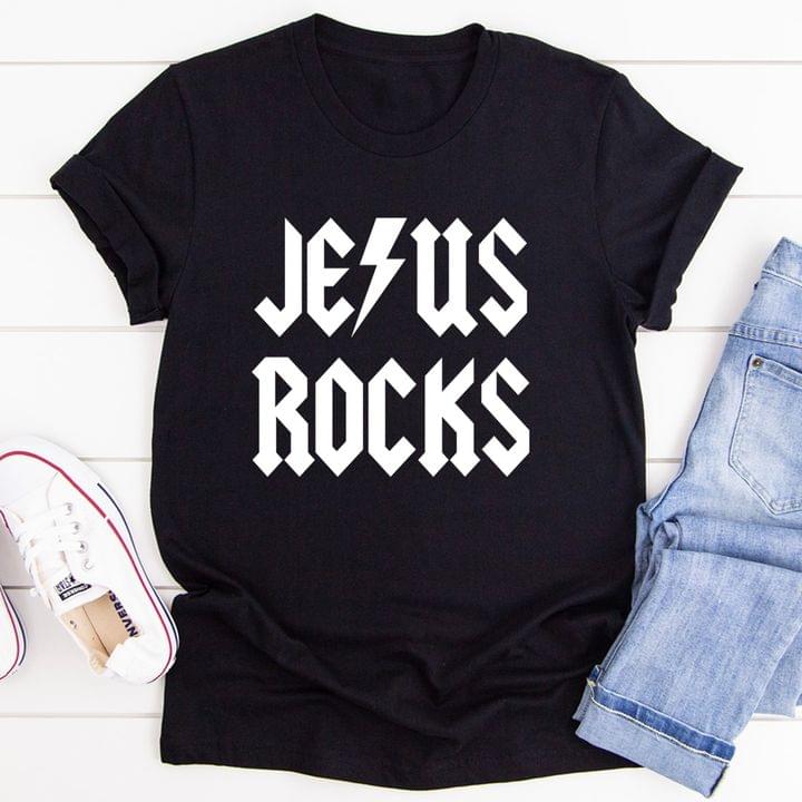 Basic Jesus Rocks God Religion Shirt Basic Jesus Rocks God Religion Shirt