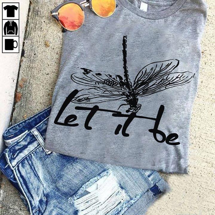 Basic Let It Be Black Dragonfly Shirt Basic Let It Be Black Dragonfly Shirt