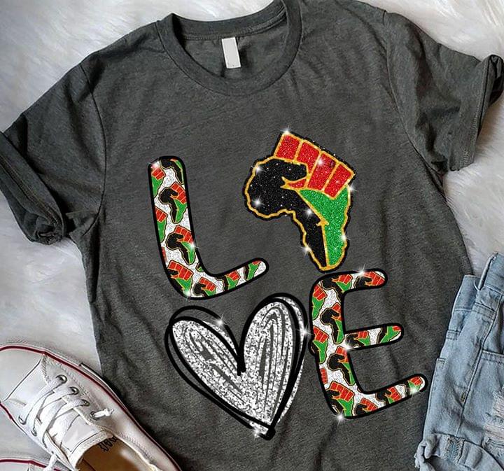 Basic Love Colorful Fist And White Heart Shirt Basic Love Colorful Fist And White Heart Shirt