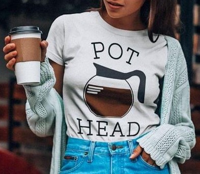 Basic Pot Head A Pot Of Coffee Shirt Basic Pot Head A Pot Of Coffee Shirt