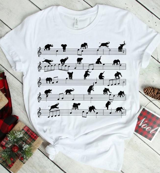 Basic Song Melody Black Elephant Animals Shirt Basic Song Melody Black Elephant Animals Shirt